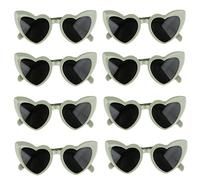 Clcnsusilk 8 Pairs Heart Shaped Sunglasses for Hen Night Party Decorations Bridesmaid Proposal Gifts for Women Girls Sage Green