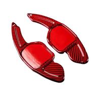 CLCPTPOGMA Car Gear Shift Collars for Audi TT A3 S3 RS3 8P A4 S4 B7 B8 A5 S5 8T A6 S6 C6 A8 D3 4E Q5 8R Q7 4L 8J Carbon Fiber Shifter Paddle Shift(Red Carbon)