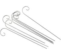 Cldaisy 20 Pcs Silver 20cm Plant Label Hooks - Garden Markers Stake Holder Hanger Sign - Rustproof Deformed Hooks Hanging Rods for Flower Planter Pots, Planters and Container Accessories