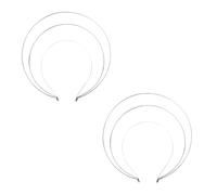Cldaisy 2Pcs Silver Goddess Headpiece - Multi-layer Hair Crown with Metal Base, DIY Hair Hoops for Women and Girls, Hair Accessories