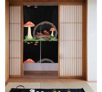 CLDBMD Ant hole next to mushroom Prints Curtain two Pieces Spliced 34x56in Fabric curtains, room dividers Fabric, Smooth & Not Easily Wrinkled