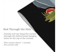 CLDBMD Big Bad Wolf Picking Mushrooms Prints Curtain two Pieces Spliced 34x56in Fabric curtains, room dividers Fabric, Smooth & Not Easily Wrinkled