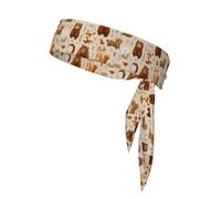 CLDBMD Cute Little Animals Prints Sports headscarf, sweat absorbing and breathable, motion headband, double-sided kerchief