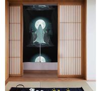 CLDBMD Ghost in front of the cemetery Prints Curtain two Pieces Spliced 34x56in Fabric curtains, room dividers Fabric, Smooth & Not Easily Wrinkled