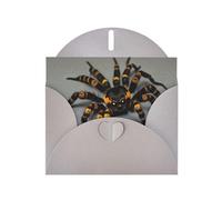 CLDBMD Gray Greeting Card Cute Tarantula Spider Prints Perfect for Valentine's Day, Wedding Anniversary & Party Invitations