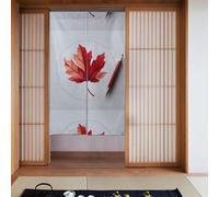 CLDBMD Maple Leaf in a Circle Prints Curtain two Pieces Spliced 34x56in Fabric curtains, room dividers Fabric, Smooth & Not Easily Wrinkled