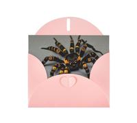 CLDBMD Pink Greeting Card Cute Tarantula Spider Prints Perfect for Valentine's Day, Wedding Anniversary & Party Invitations