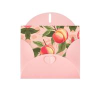 CLDBMD Pink Greeting Card Pink Peach Pattern Prints Perfect for Valentine's Day, Wedding Anniversary & Party Invitations