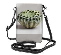 CLDBMD Small Cell Phone Purse 7.6x4.9in Extra Large Lotus Seed Prints Leather Crossbody Flap Phone Case For Women, Perfect For Walking, Camping
