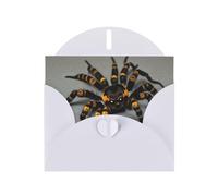CLDBMD White Greeting Card Cute Tarantula Spider Prints Perfect for Valentine's Day, Wedding Anniversary & Party Invitations