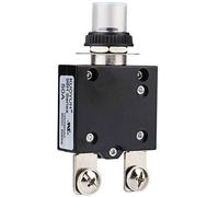 CLDIY Thermal Circuit Breaker 50A 125/250V AC 32V DC Push Button Reset Thermal Overload Circuit Breaker with Quick Connect Clips and Waterproof Button Cover Pack of 1