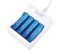 CLDP USB-C Intelligent Battery Charger for NiZn Rechargeable 4-Channel Charging Dock for AA & AAA Batteries