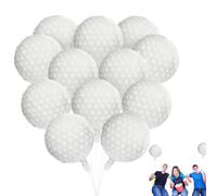 CLDURHGE Golf Balloons 12-Pack, 18" Tin Foil Party Balloons for Golf-Themed Party Decorations, Hole-in-one Birthday Decorations, Photo Props, Graduation and Tournament Celebrations Black
