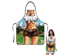 CLDURHGE Motif Apron Barbecue Party Carnival Bib Apron BBQ Apron Apron Apron with Motif Kitchen Apron "Vermissen", White, One Size