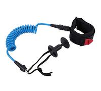 CLDXTrading Bodyboard Coiled Wrist Leash, Surfing Accessories, 5.5MM/5ft Adjustable Leash with Padded Wristband, Ultra Light TPU Coil for Bodyboard and Surfing, Black Blue Orange Optional (Blue)