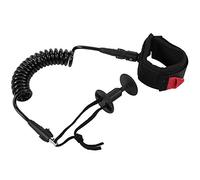 CLDXTrading Bodyboard Coiled Wrist Leash, Surfing Accessories, 5.5MM/5ft Adjustable Leash with Padded Wristband, Ultra Light TPU Coil for Bodyboard and Surfing, Black Blue Orange Optional (Black)