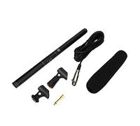 CLDXTrading Professional Interview Microphone, Condenser Camera Microphone for DSLR Camcorders, Uni Directional High Sensitivity Mic with Windscreen, 7m Cable, 2 Brackets, 6.35/3.5 Adapter