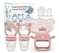 CLDY Baby Fruit Food Feeder, Includes Silicone Breast Milk Popsicle Freezer Mold, Teething Toy for Baby, BPA Free Silicone Teether for Toddler Infant for 3 Month+ Toddler Teething&Infant Self Feeding