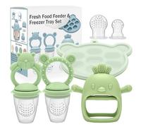 CLDY Baby Fruit Food Feeder, Includes Silicone Breast Milk Popsicle Freezer Mold, Teething Toy for Baby, BPA Free Silicone Teether for Toddler Infant for 3 Month+ Toddler Teething&Infant Self Feeding