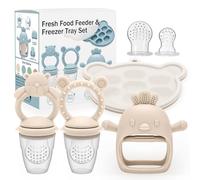 CLDY Baby Fruit Food Feeder, Includes Silicone Breast Milk Popsicle Freezer Mold, Teething Toy for Baby, BPA Free Silicone Teether for Toddler Infant for 3 Month+ Toddler Teething&Infant Self Feeding