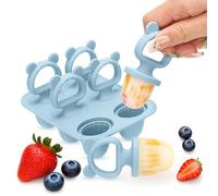 CLDY Mini BPA-Free Silicone Ice Lolly Moulds Kit for Toddlers | Silicone Baby Teether for Teething Relief, Easy Fill Feeder for Breastmilk, Puree Soothing, Chewable Teething Toys for Baby