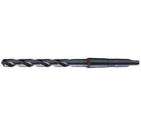 Cle-Line C20550 General Purpose Taper Shank Drill, High Speed Steel, Steam Oxide Finish, No.2 Morse Taper Shank, 118-Degree Radial Point, 25/32" Drill Diameter