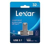 Lexar JumpDrive Dual Drive D400 100MBs USB-C & USB-A Flash Drive - 32GB
