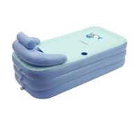 CLEADONG Inflatable Portable Bathtub, Portable & Foldable Freestanding Bath for Home or Travel, Foldable Spa Bathtub Ideal for Indoor Outdoor Use (Blue)