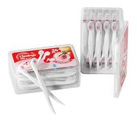 cleaings® Mini Disposable Toothbrush Set with Toothpaste - Travel Essentials, Portable Toothbrush for Women & Men, Camping, Road Trip, Vacation, 24 Count-Ice Strawberry Flavor（Pack of 5）