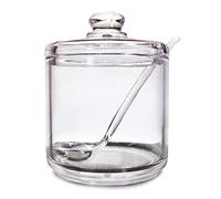 Clean Acrylic Sugar Bowl Spice Jar Salt Storage Jar Seasoning Pot with Lid Spoon