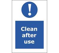 Clean after use Foamalux PVC Plastic sign - 15 x 20 cm | UK-Made with Renewable Energy | Low Carbon Footprint