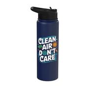 Clean Air Don't Care - Earth Day Environment Stainless Steel Insulated Water Bottle