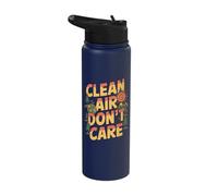 Clean Air Don't Care - Earth Day Stainless Steel Insulated Water Bottle