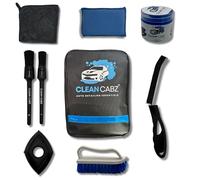 Clean Cabz® 8-Piece Premium Interior & Exterior Car Cleaning Kit - Includes Pet Hair Remover Tool, Cleaning putty, Brushes & Accessories - Complete Detailing Set - Valeting Equipment