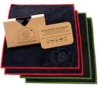 Clean & Clear Microfiber EXTRA LARGE [4 Pack] Ultra Premium Quality Lens Cleaning Cloths - Camera, Glasses, Screens & All Lenses