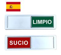 Clean Dirty Dishwasher Magnet [Choose your language] - Easy to read and place. Sliding - Kitchen Organiser - Dishwasher Sign - Magnet Kitchen Gadgets (Spanish)