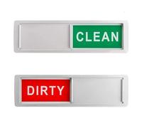 Clean Dirty Dishwasher Magnet Sign - Easy To Read Slide Indicator | Strong Magnetic Adhesive Sticker | Non Cramp Reminder Label For Kitchen Dishes