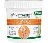 Clean Eye Round Pads Tub - 100 White Pads, Soft Cotton Gentle for Daily