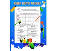 Clean & Focus Home Planner (A4): Simple Weekly Cleaning Schedule, Zone Cleaning System, Habit Tracker & Home Organization for Busy Families, Women