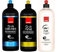 Clean Garage Rupes New DA System Combo Kit | 3X 1 Liter Bottles | Polish & Compound Decal Included