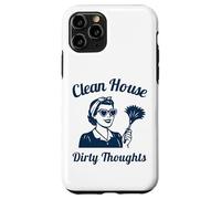 Clean House Dirty Thoughts Funny Retro Cleaning Lady Case for iPhone 11 Pro