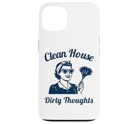 Clean House Dirty Thoughts Funny Retro Cleaning Lady Case for iPhone 13
