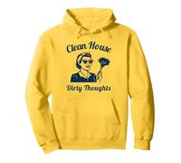 Clean House Dirty Thoughts Funny Retro Cleaning Lady Pullover Hoodie