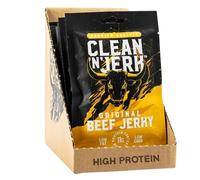 Clean 'N' Jerk Beef Jerky Original 280g (10 x 28g) - High Protein Healthy Beef Jerky Bulk Snack Multi-Pack - Keto Friendly Protein Snack MSG Free