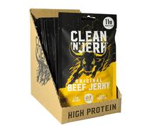 Clean 'N' Jerk Beef Jerky Original - High Protein Snack - Low Fat Silverside Beef Jerky - Tender Flavour Packed Healthy Savoury Snack Alternative - 280g Multi Pack 10 x 28g