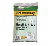 Clean Obsessed H-10 HEPA Bags Fits Bissell 1, 4 & 7 - Also fits Samsung 5000 & 7000 Uprights (9 Bag Pack)