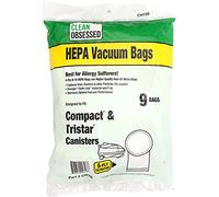 Clean Obsessed H-10 HEPA Bags for Compact & Tristar Canisters - 9 Cloth-Like HEPA Bags per package