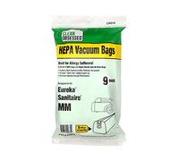 Clean Obsessed H-10 HEPA Bags Type MM Bags - Fits Eureka Mighty Mite Models 3670, 3680 & Sanitaire Models S3680 & 3680. - 9 Cloth HEPA Bags per package