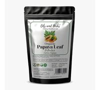 Clean Organic Papaya Leaf Powder - Carica Papaya | Sun Dried Herbal Powder | 100% Pure & Natural | No Fillers, No Artificial Colours | Oils and Herbs UK