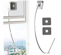 Clean Outside Window, Outside Window Cleaner U-Shaped Telescopic Safe Double Sided Cleaner 2 in 1 Sponge Squeegee Equipment for High Floor, Double Sided